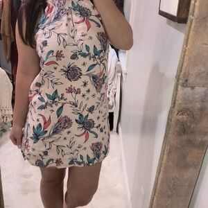 RACHEL Ashwell medium linen floral shift dress